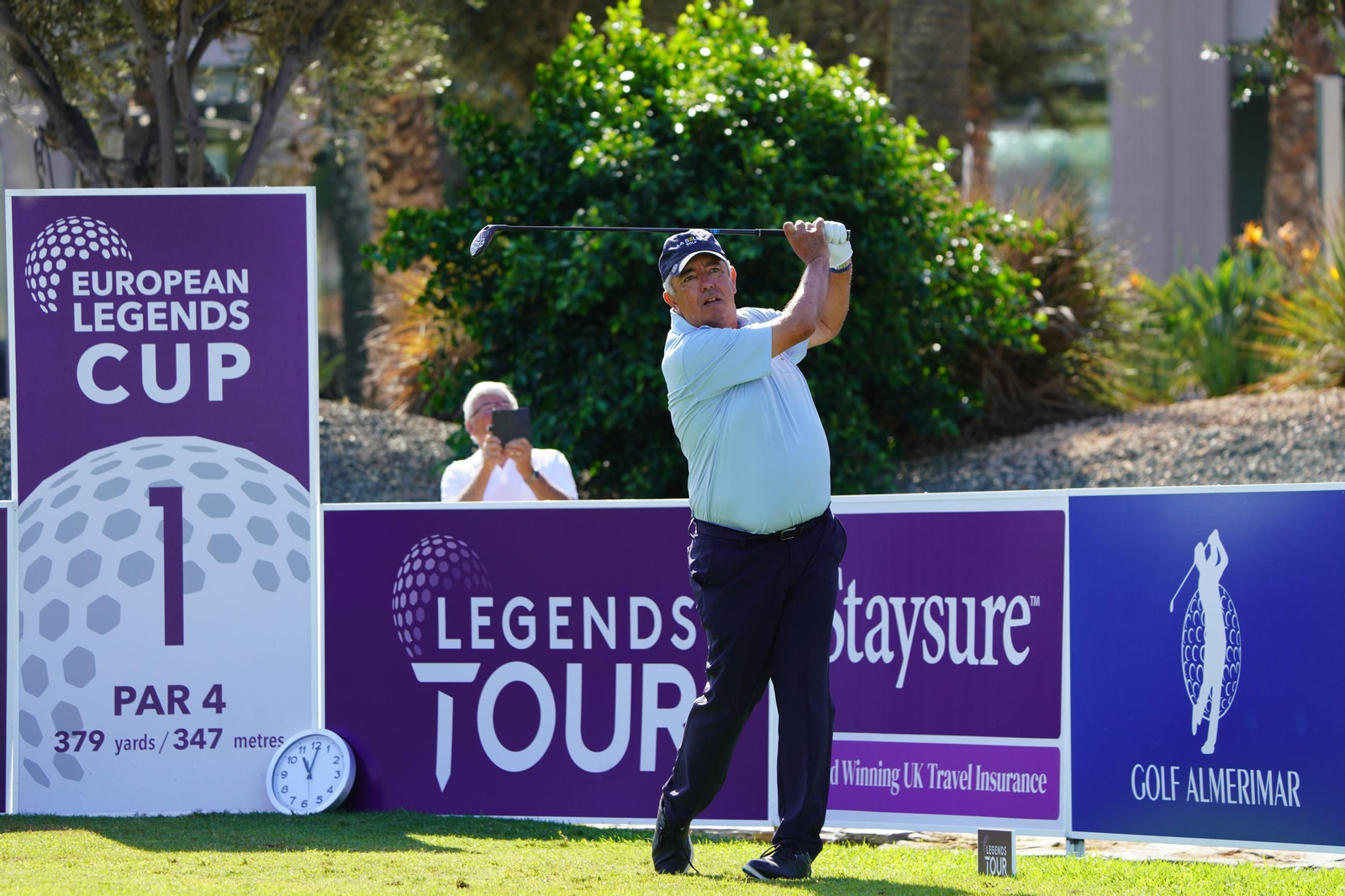 El cántabro José Manuel Carriles durante su participación en la European Legends Cup celebrada en Golf Almerimar.