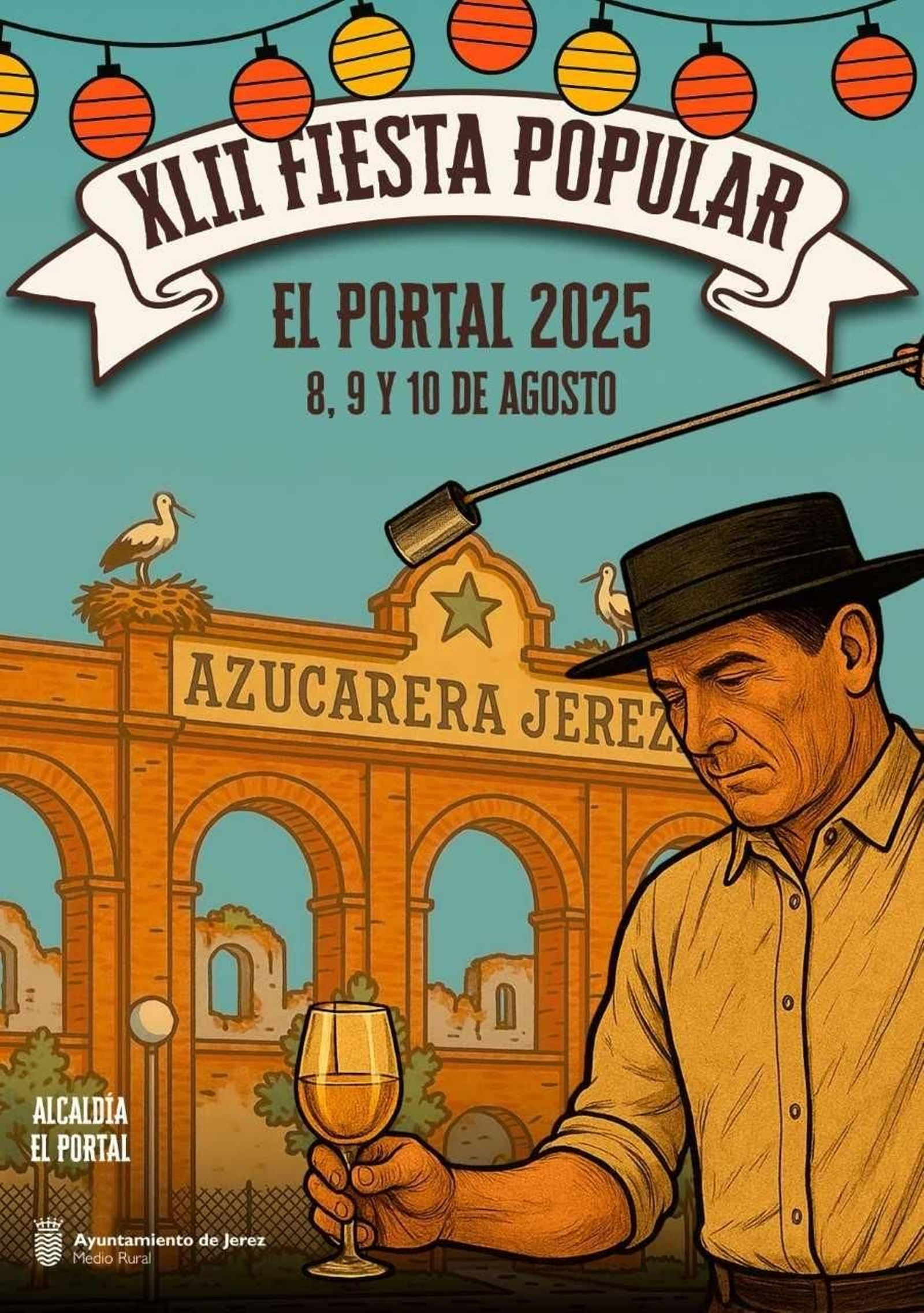 Cartel de la XLII Fiesta Popular de El Portal de este año 2025