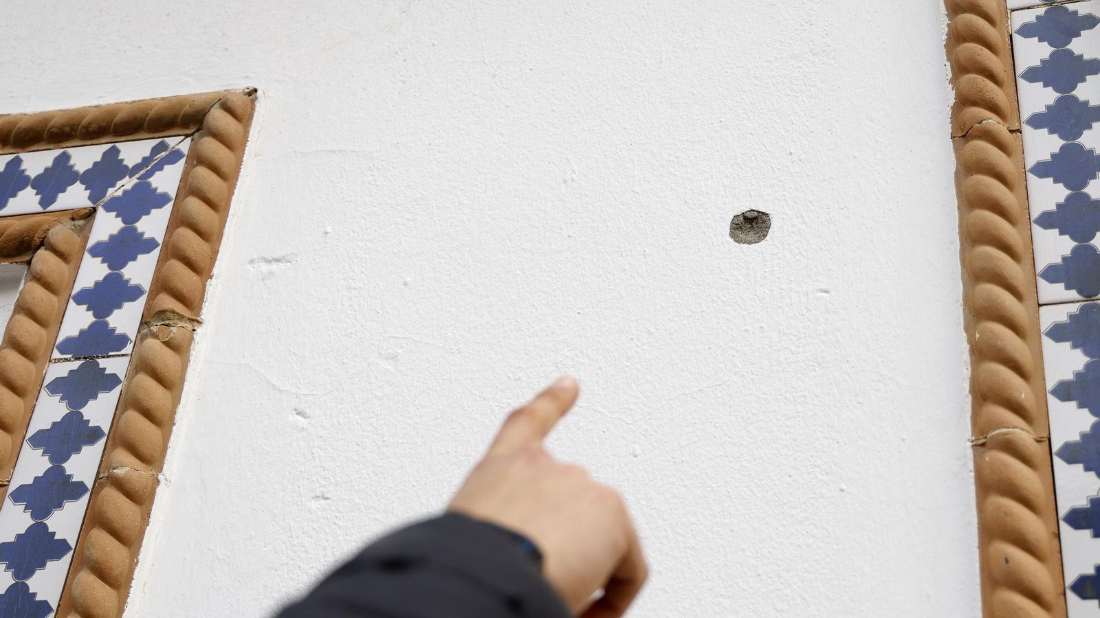 Detalle de uno de los impactos.