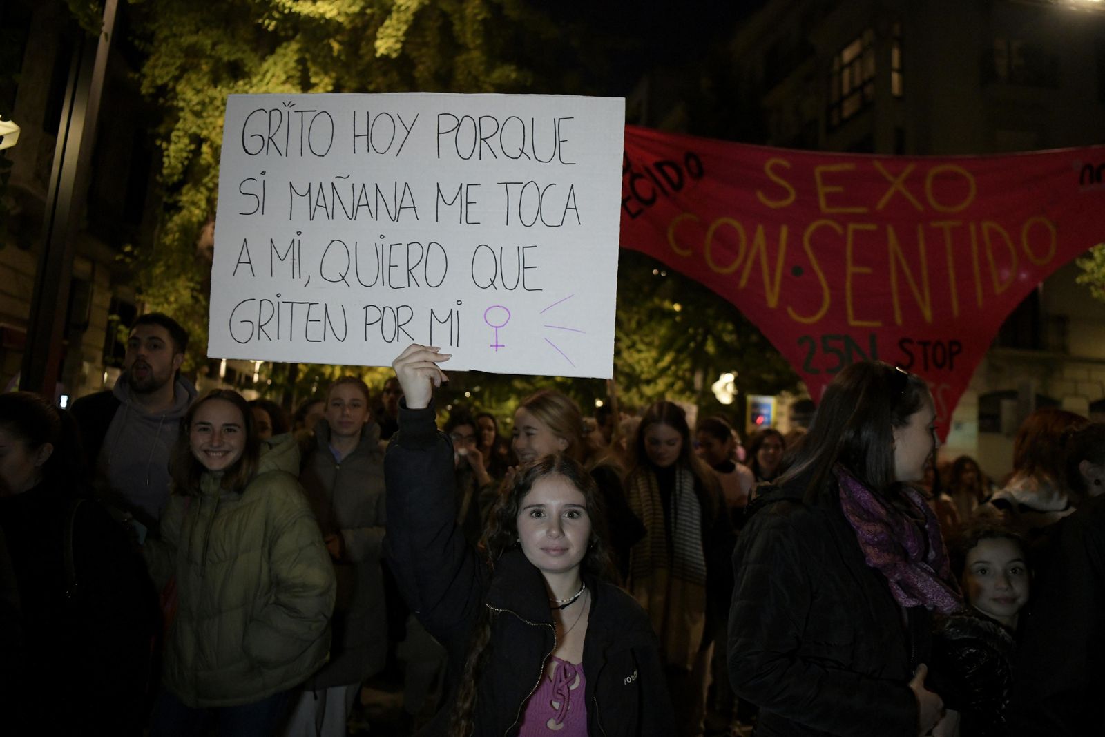 La manifestación del 25-N en Granada, en imágenes