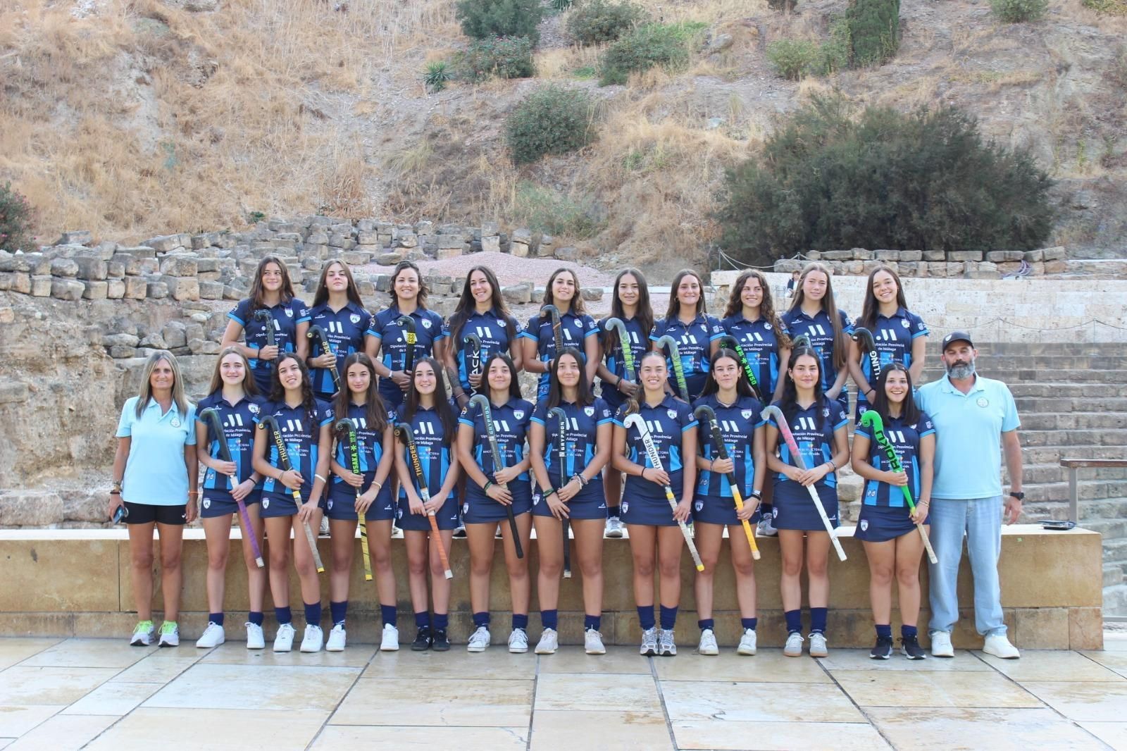 La plantilla del Málaga Rincón de la Victoria Hockey