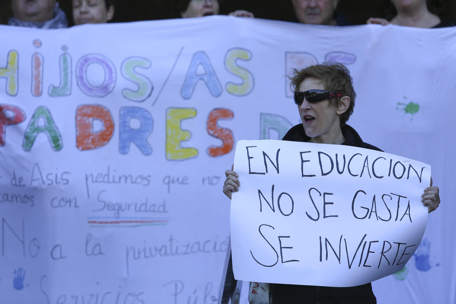 La manifestación por la huelga educativa en Málaga, en fotos
