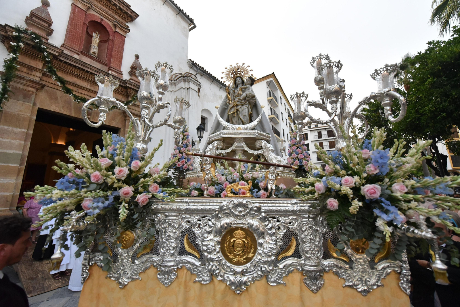 La Virgen de la Palma, durante la procesión del pasado 14 de agosto.