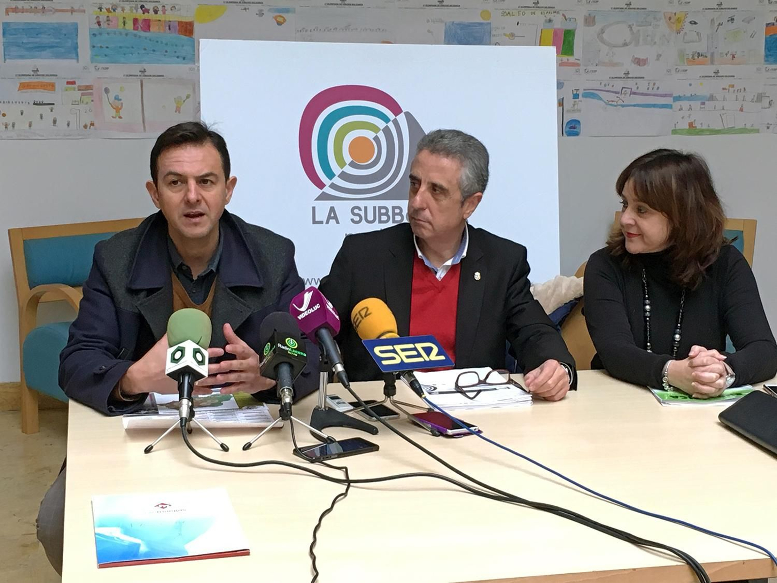 Manuel Lara y Juan Pérez, durante la comparecencia de ayer.
