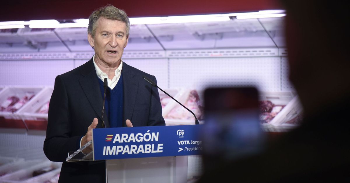 Feijóo asegura que el PP "consolida su liderazgo" en Aragón mientras que Sánchez sufre otra "derrota"