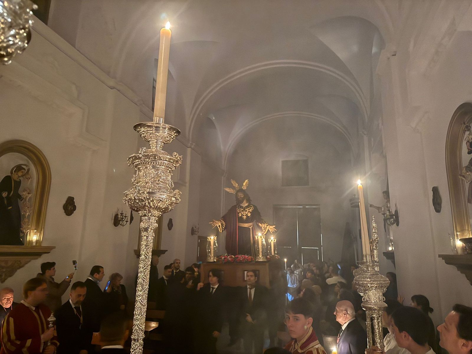Un momento del traslado del Señor de la Oración en el Huerto este pasado viernes en Santa Catalina.