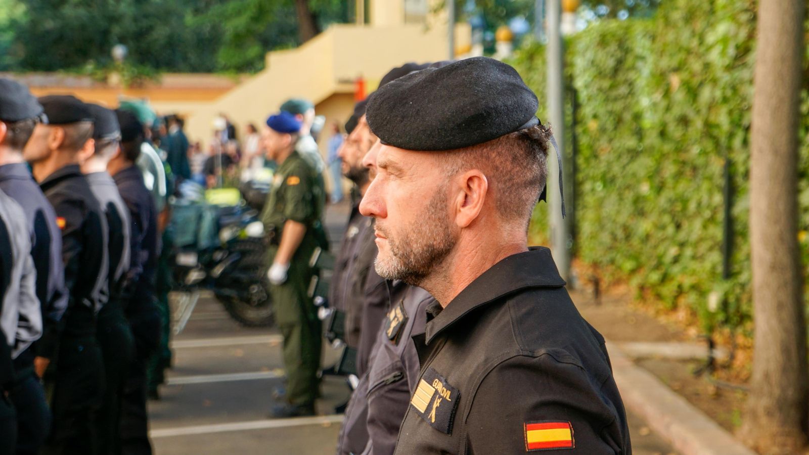 Formación del GRS en el acto del 180 aniversario de la Guardia Civil.