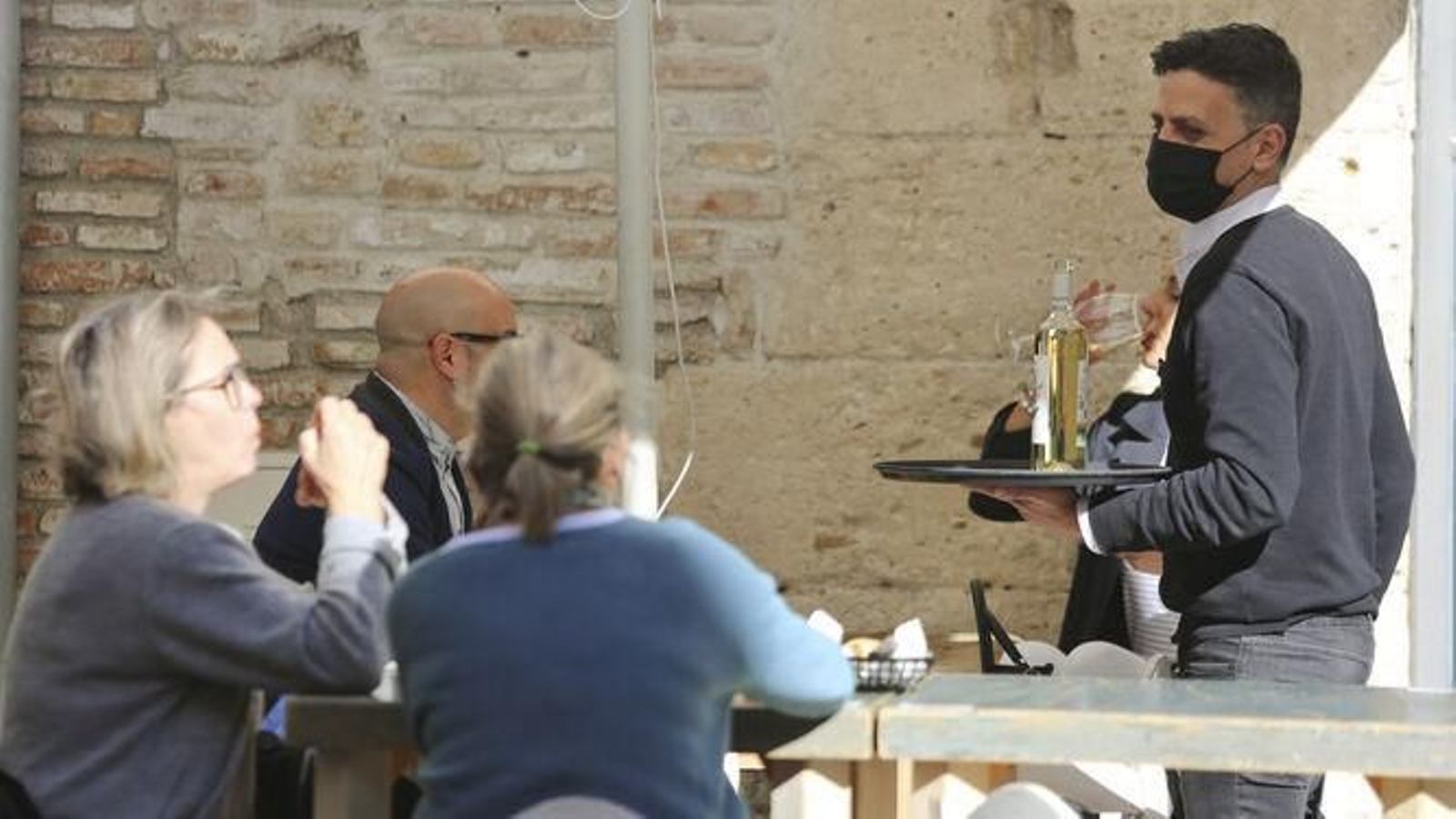 La terraza de un bar de Málaga.