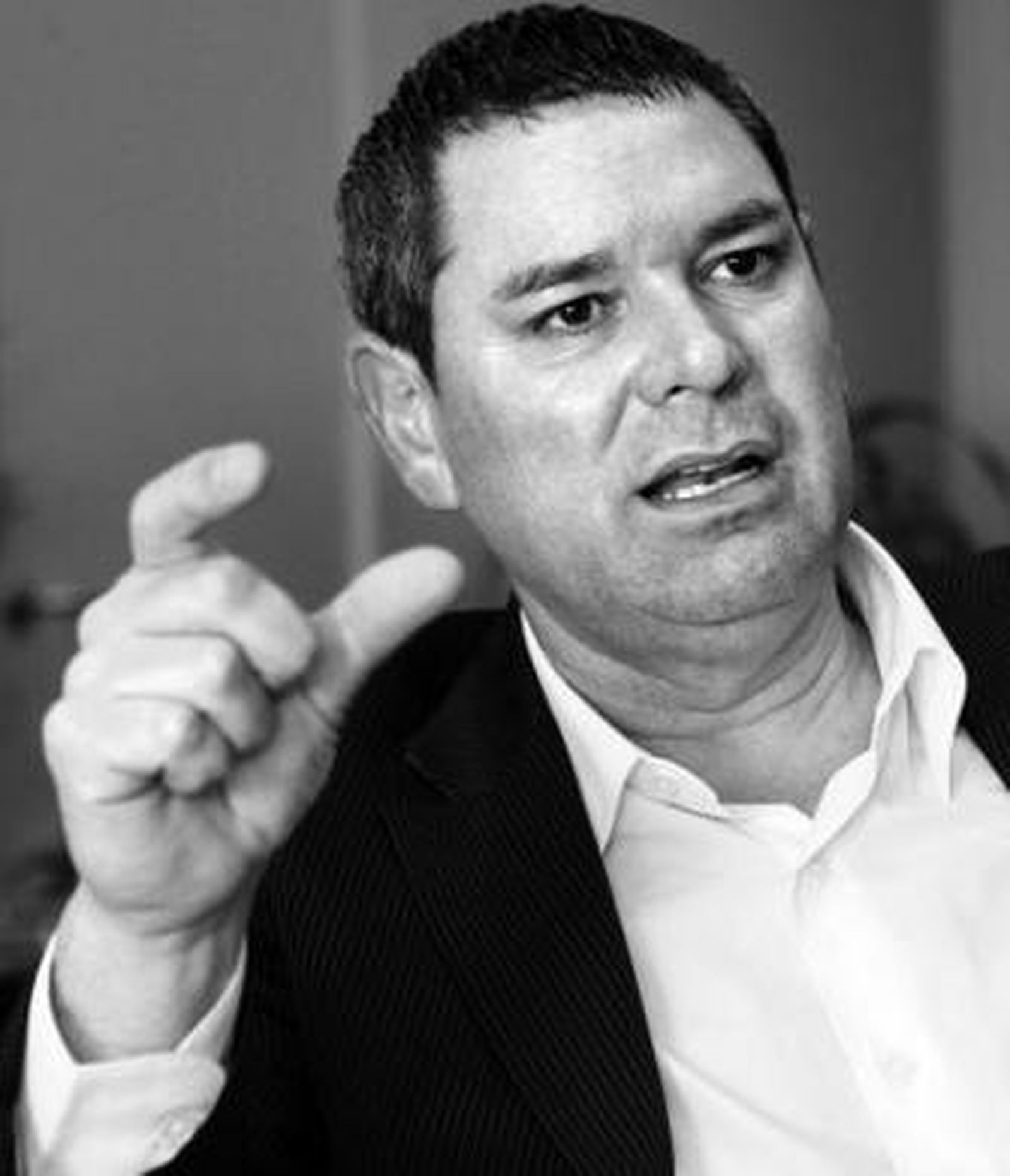 El delegado, Demetrio Pérez, durante la entrevista.