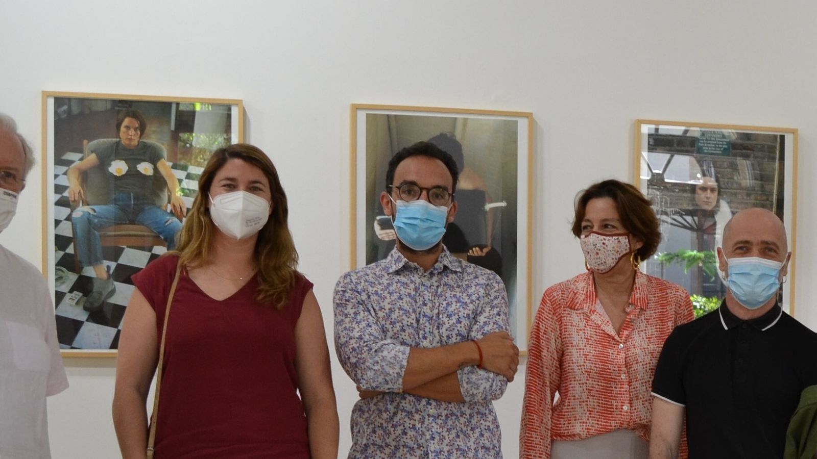 Una imagen de los artífices de la exposición.