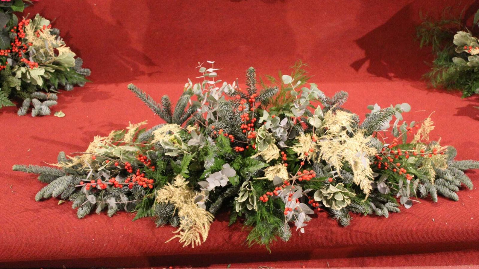 La decoración floral del Belén