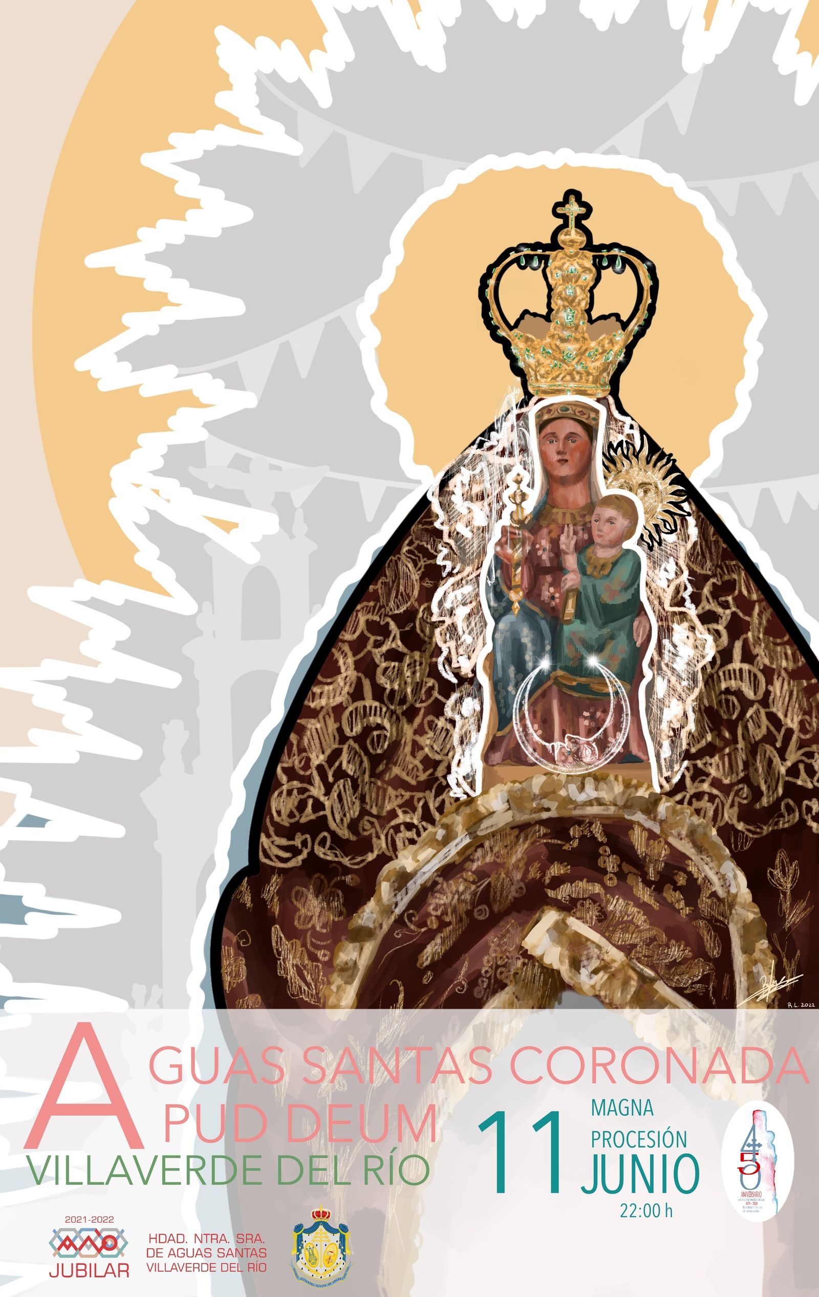 Cartel de la magna procesión de la Virgen de Aguas Santas
