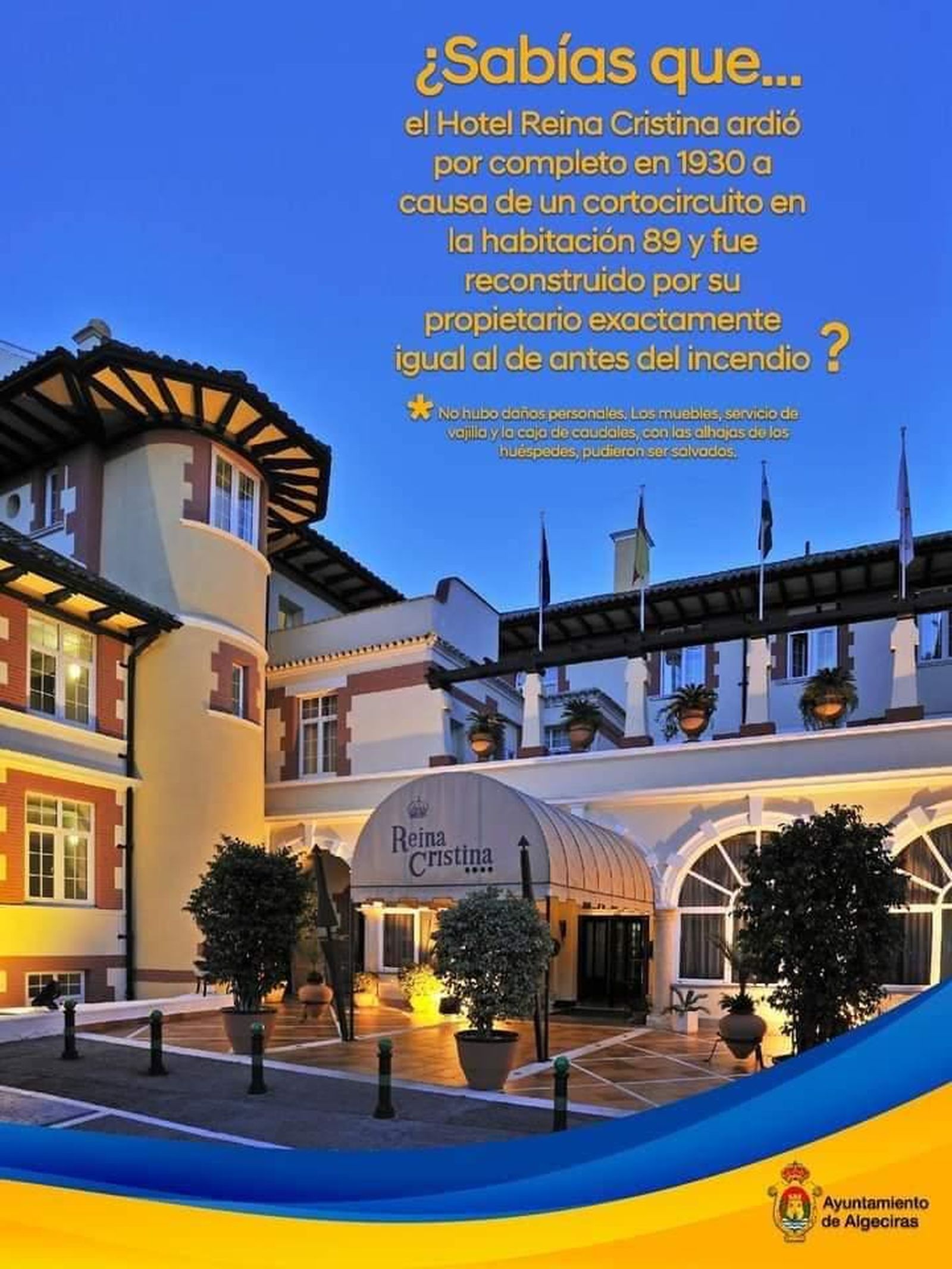 Carteles sobre las curiosidades de Algeciras expuestos en Plaza Alta.