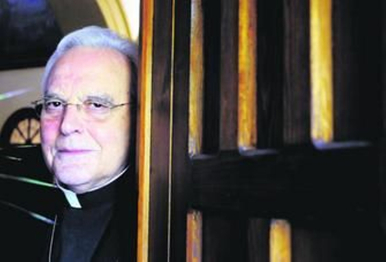 Bajo la cúpula del vestíbulo de la planta alta del Palacio Arzobispal.