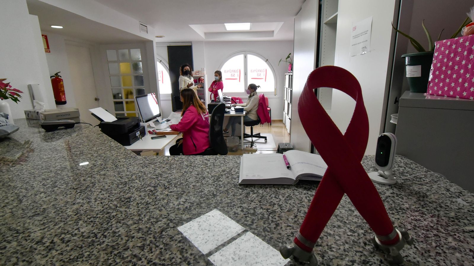 Actividad en la sede de Bandera Rosa.