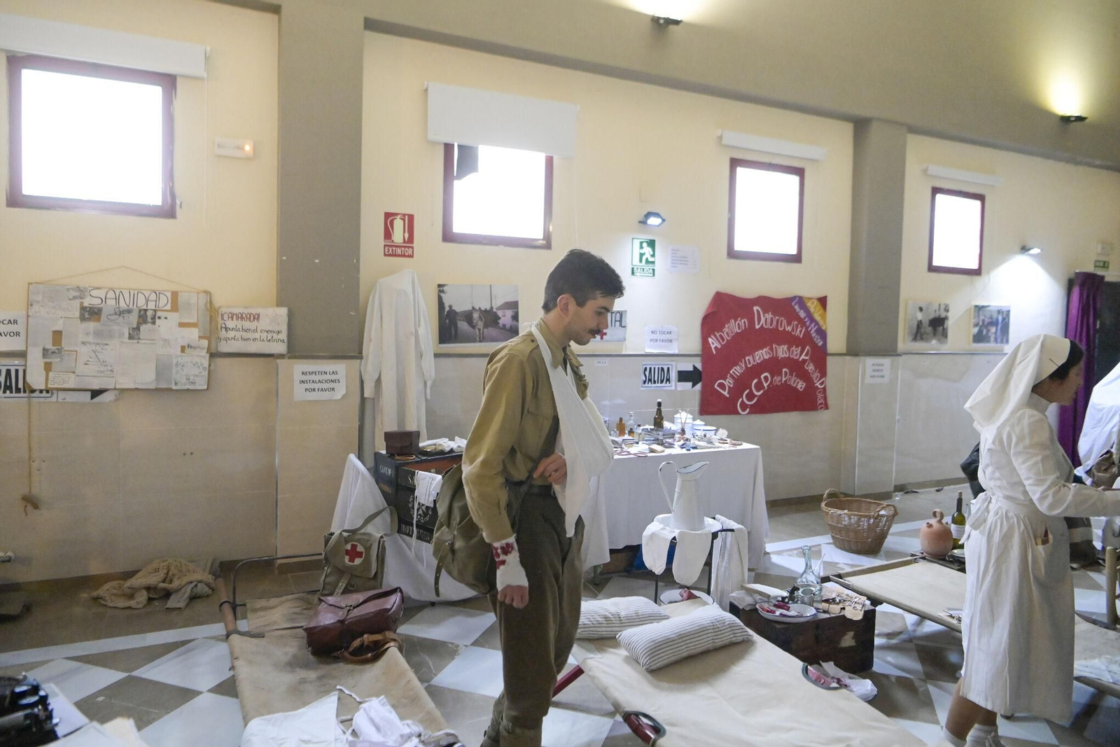 Las mejores imágenes de la recreación de un hospital durante la Guerra Civil en Beas de Granada
