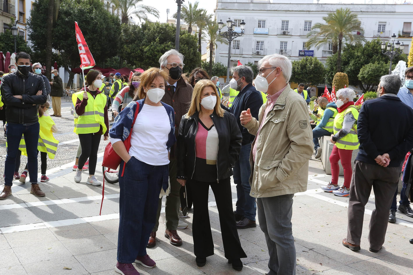 Marcha de los trabajadores contra el ERE de Holcim en Jerez