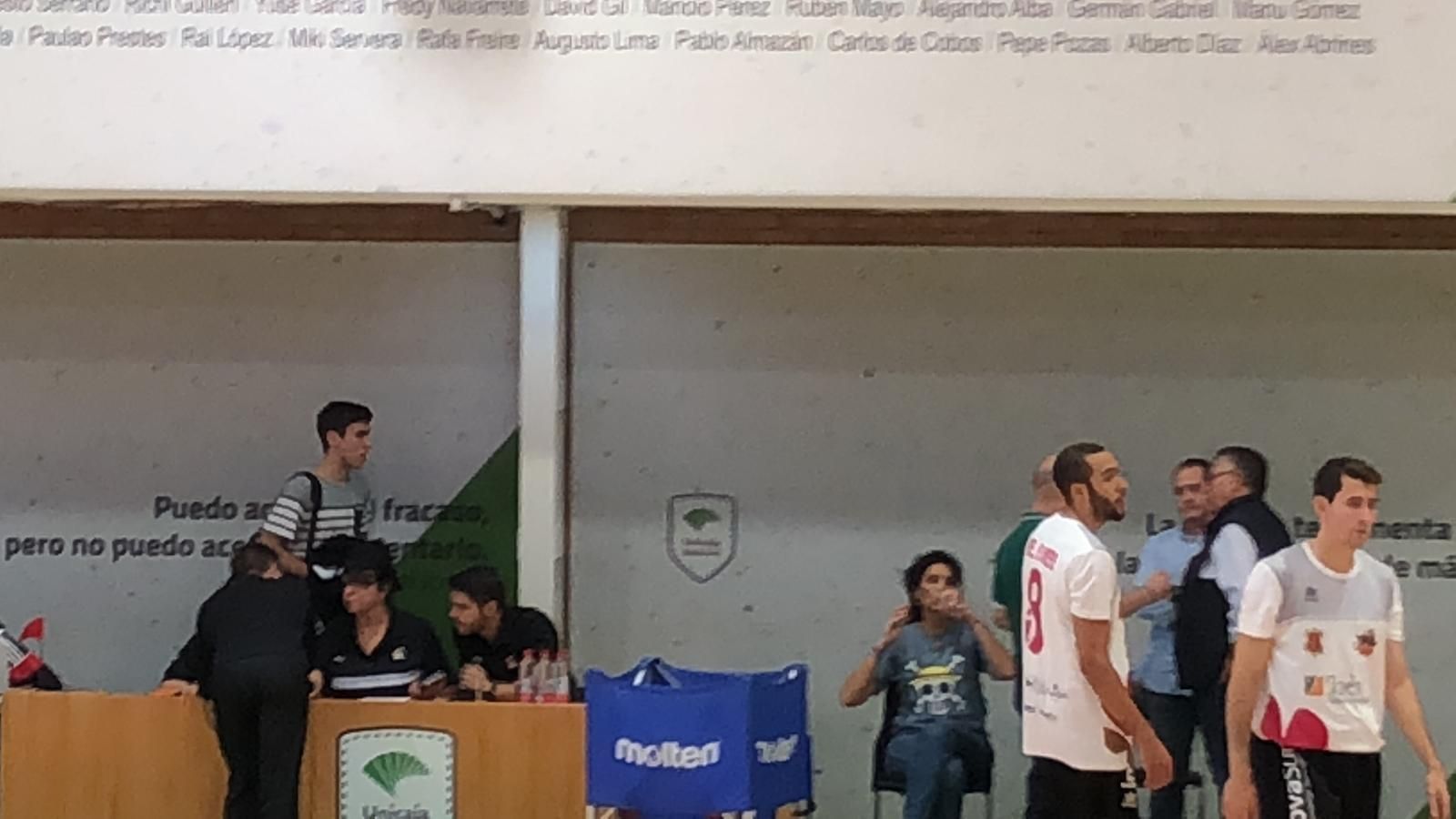 Pablo Sánchez, en Los Guindos, antes del Unicaja-Cazorla de EBA.