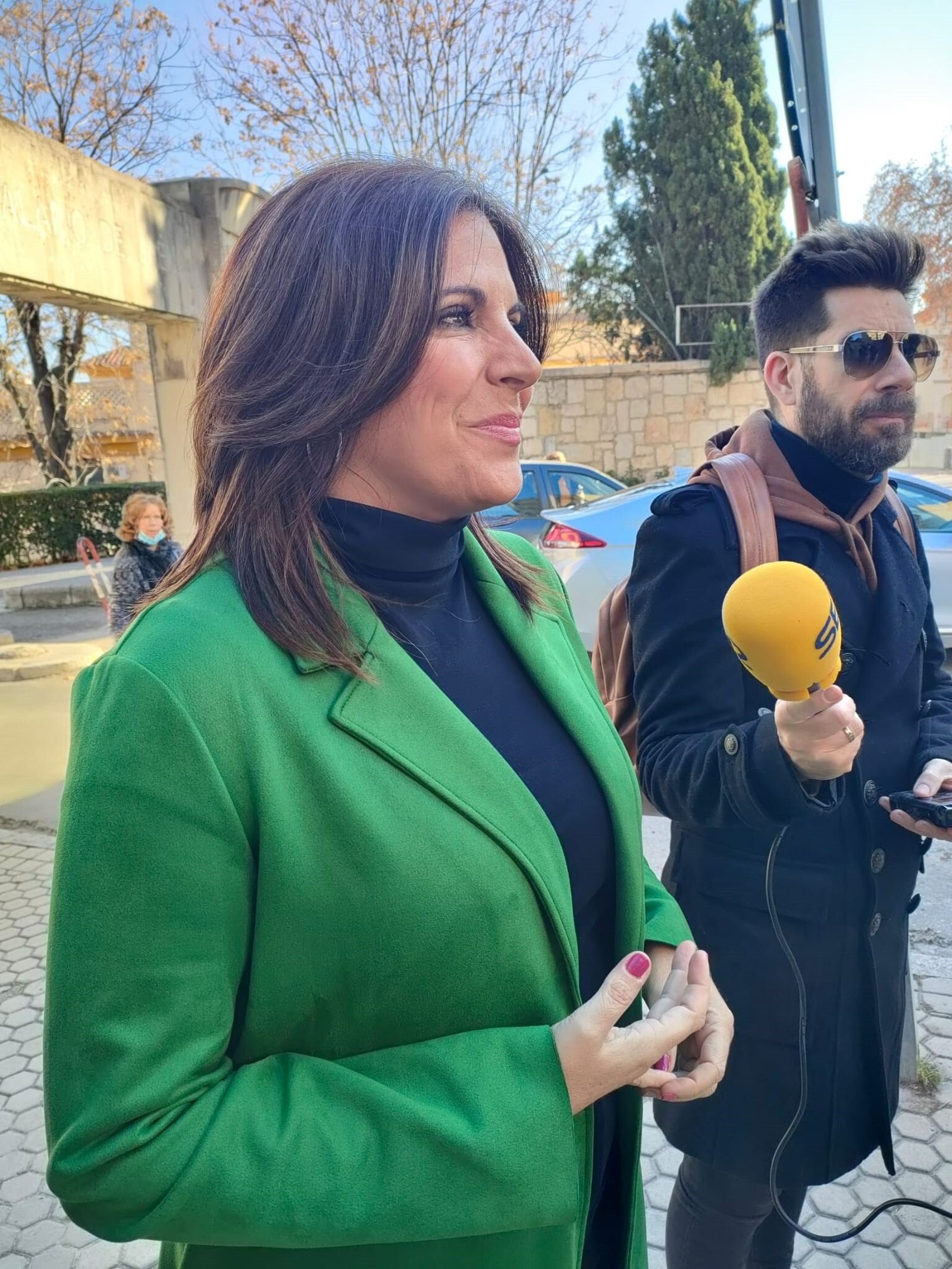 Ángeles Férriz esta mañana en Jaén.