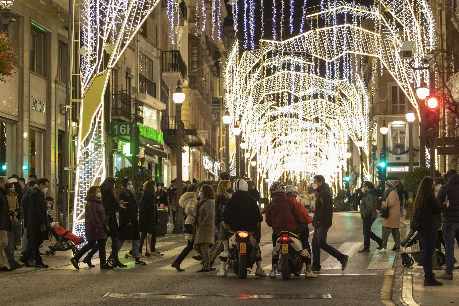 Centro de Granada durante estos días.