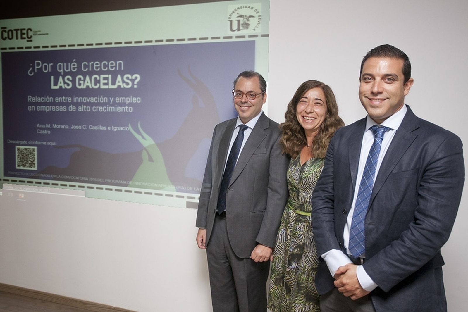José Carlos Casillas, Ana Moreno e Ignacio Castro, profesores de la US.