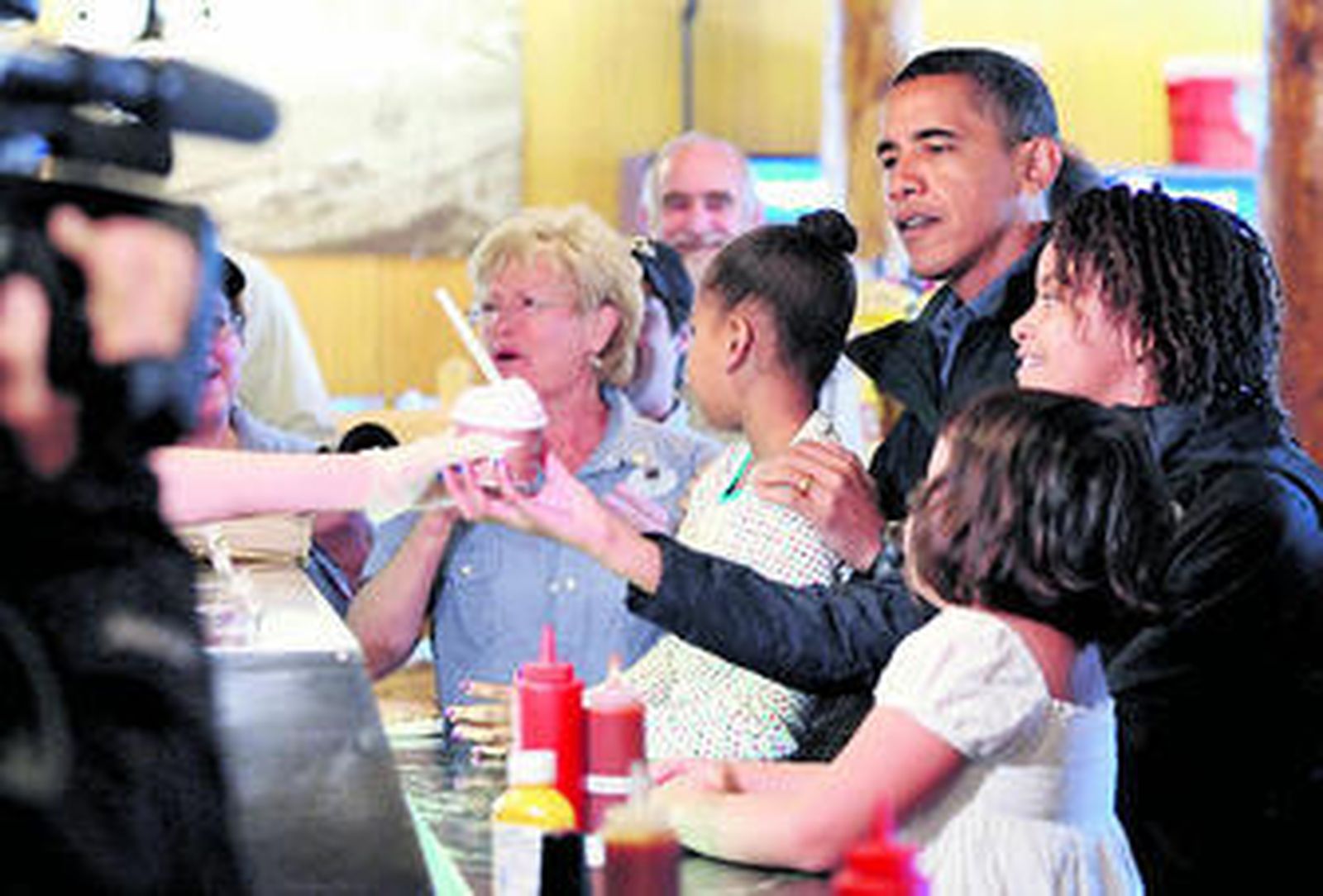 Los Obama, en el Parque Yellowstone