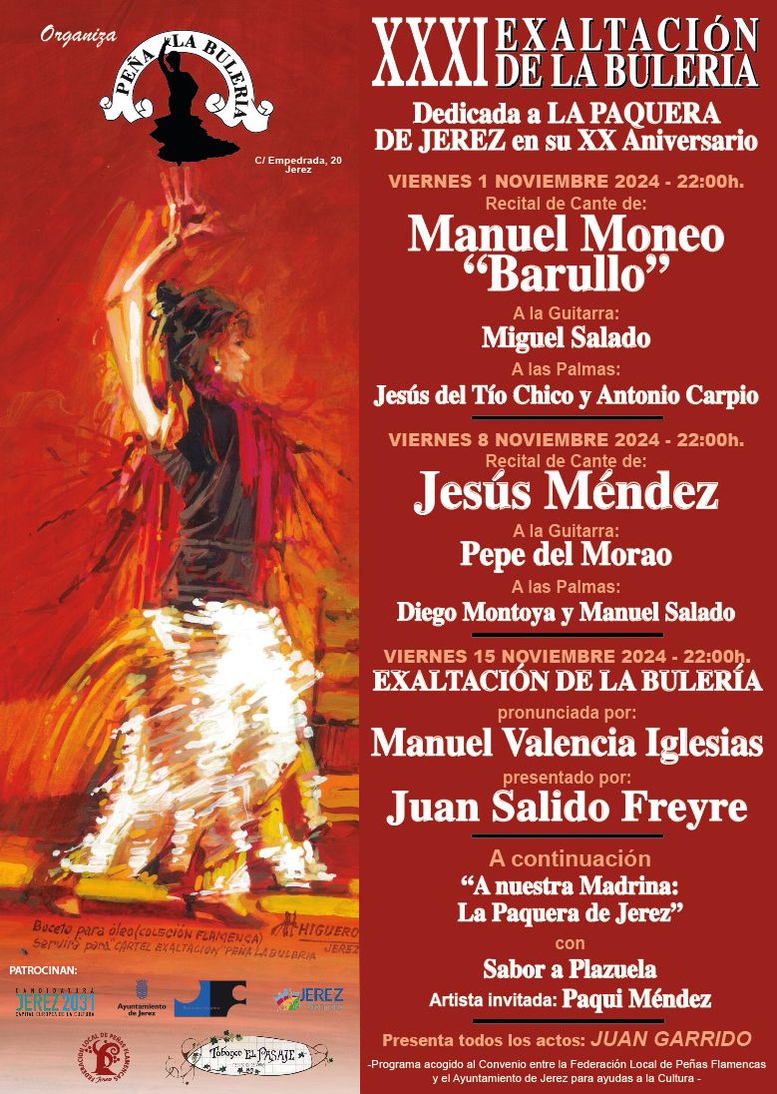 Cartel de la XXXI Exaltación de la bulería.