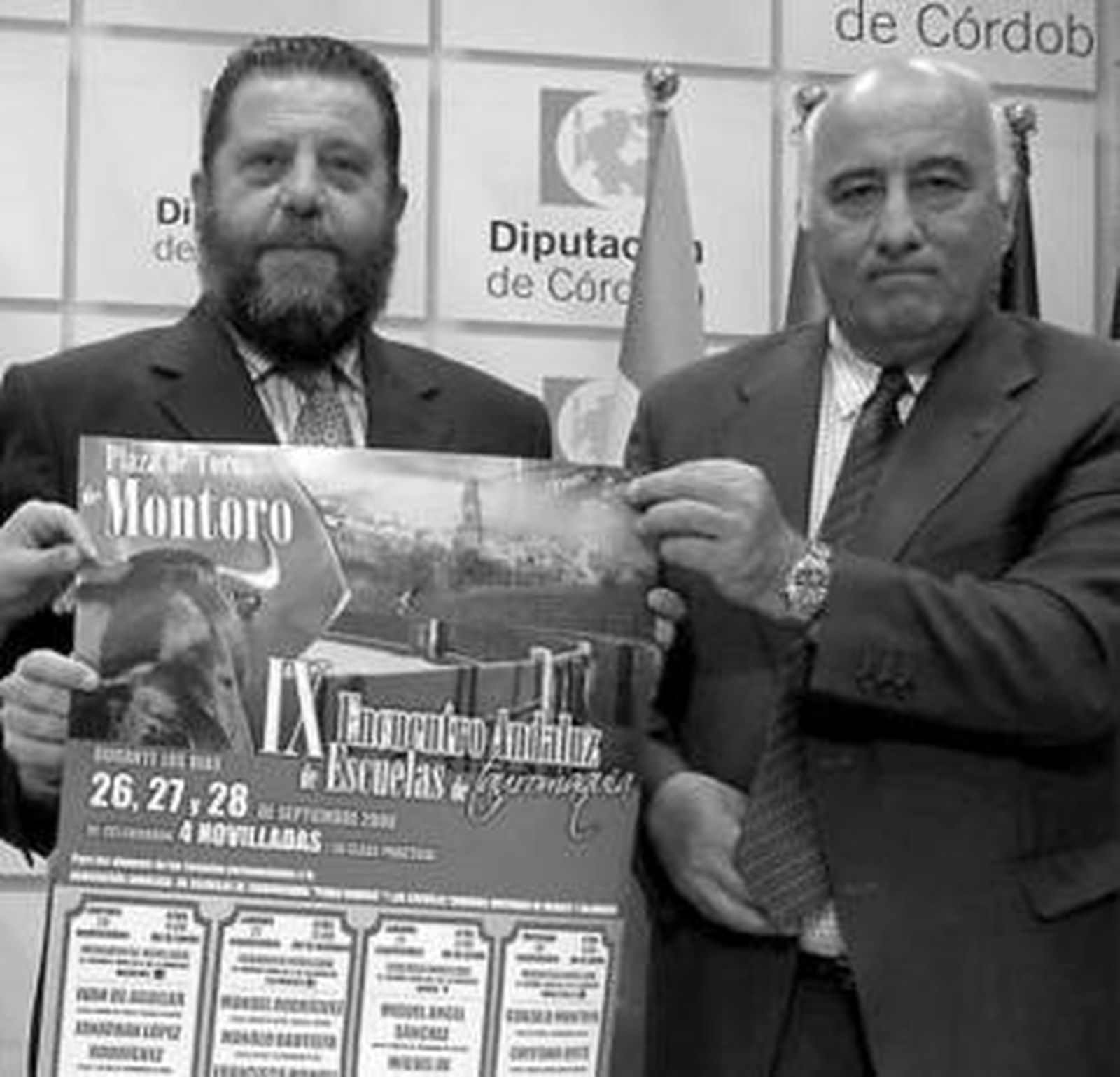 El alcalde de Montoro y el presidente de las escuelas andaluzas.