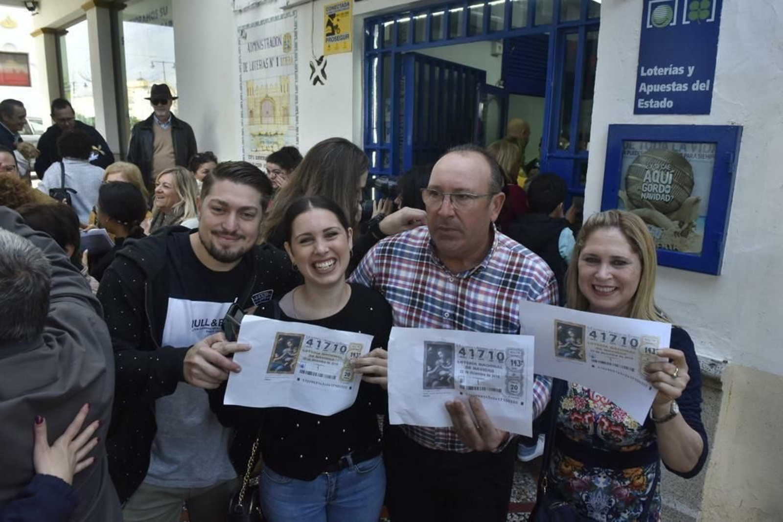 La fortuna de la Lotería de Navidad se fijó en Utrera y su código postal