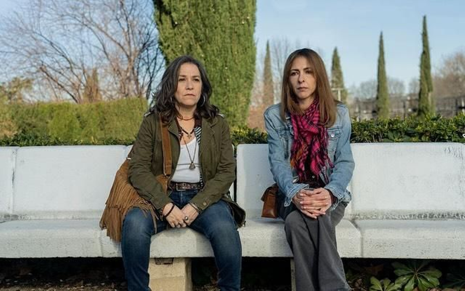 Pilar Gómez en la segunda temporada de la serie 'Poquita Fe' junto a la actriz Esperanza Pedreño.