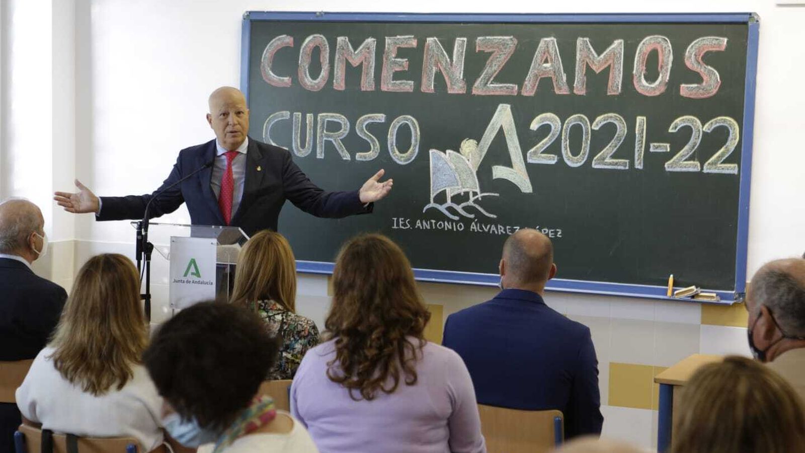 Javier Imbroda en la inauguración del curso en los institutos.