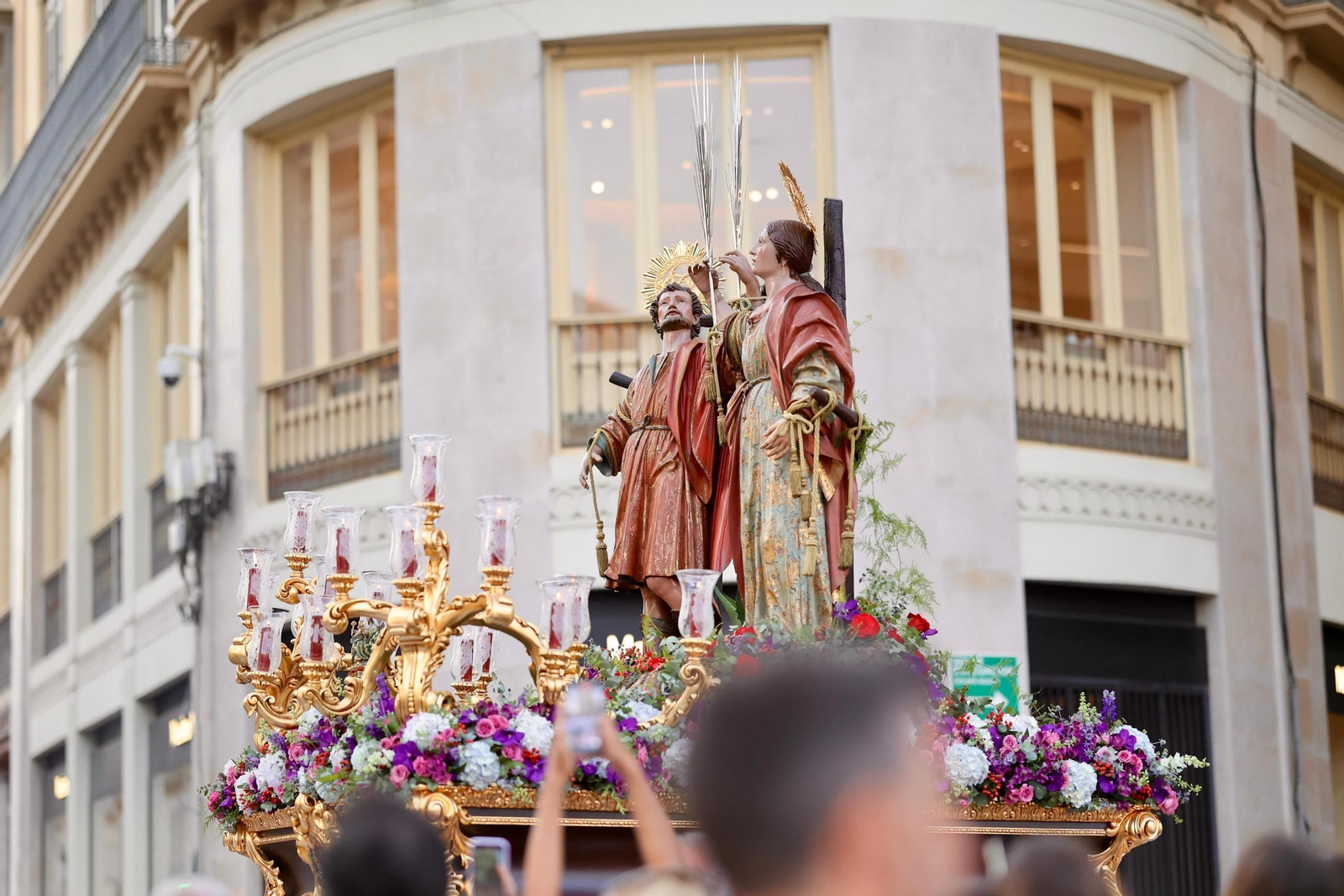 La procesión de los Santos Patronos de Málaga, en fotos