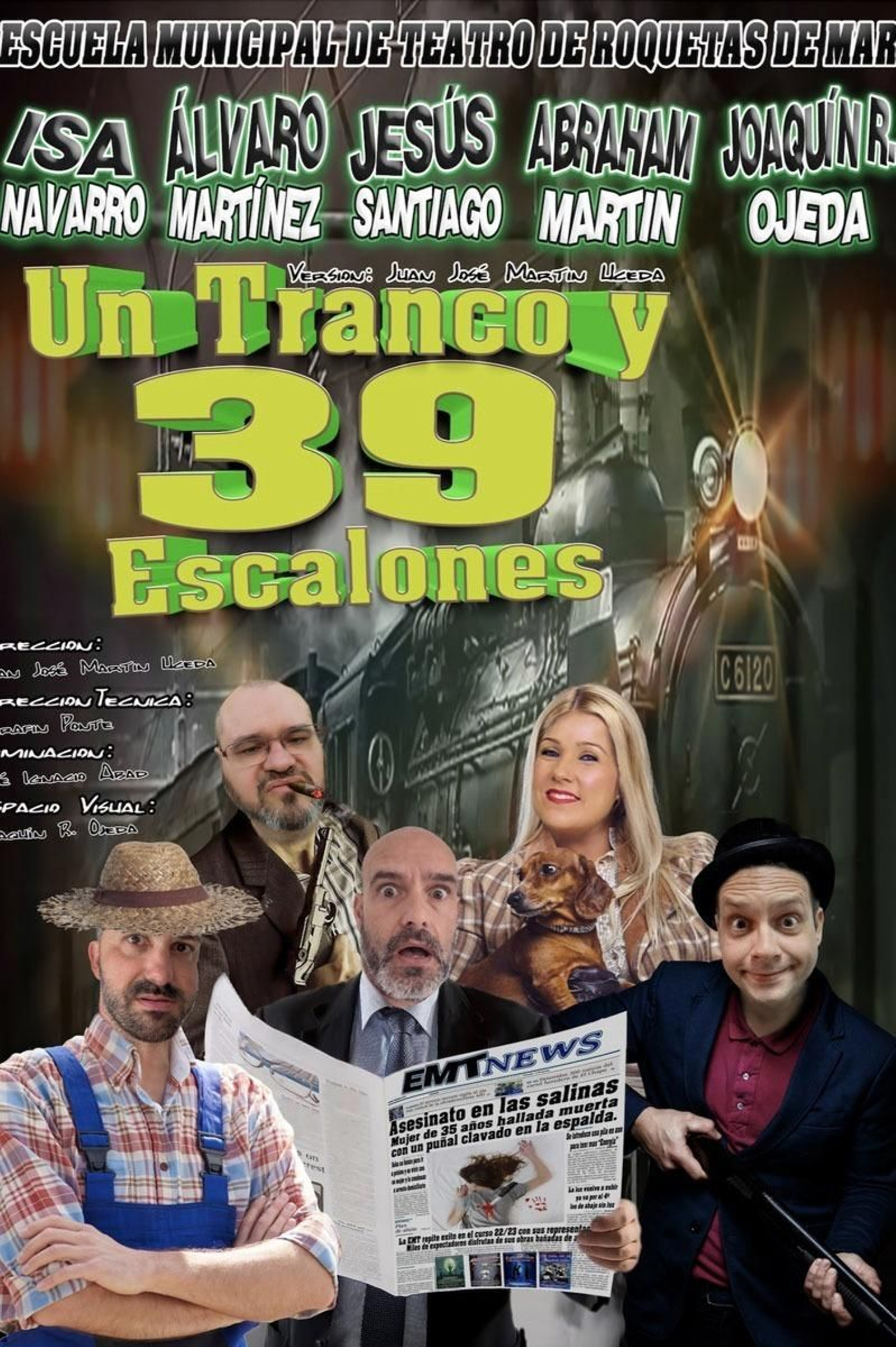 Cartel de la obra ‘Un tranco y 39 escalones’.