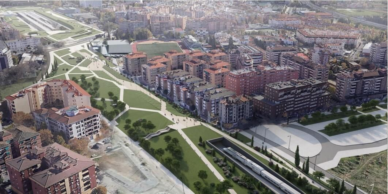 Así quedaría Granada con la integración ferroviaria que propone el Gobierno: Chana, Rosaleda y estación de tren