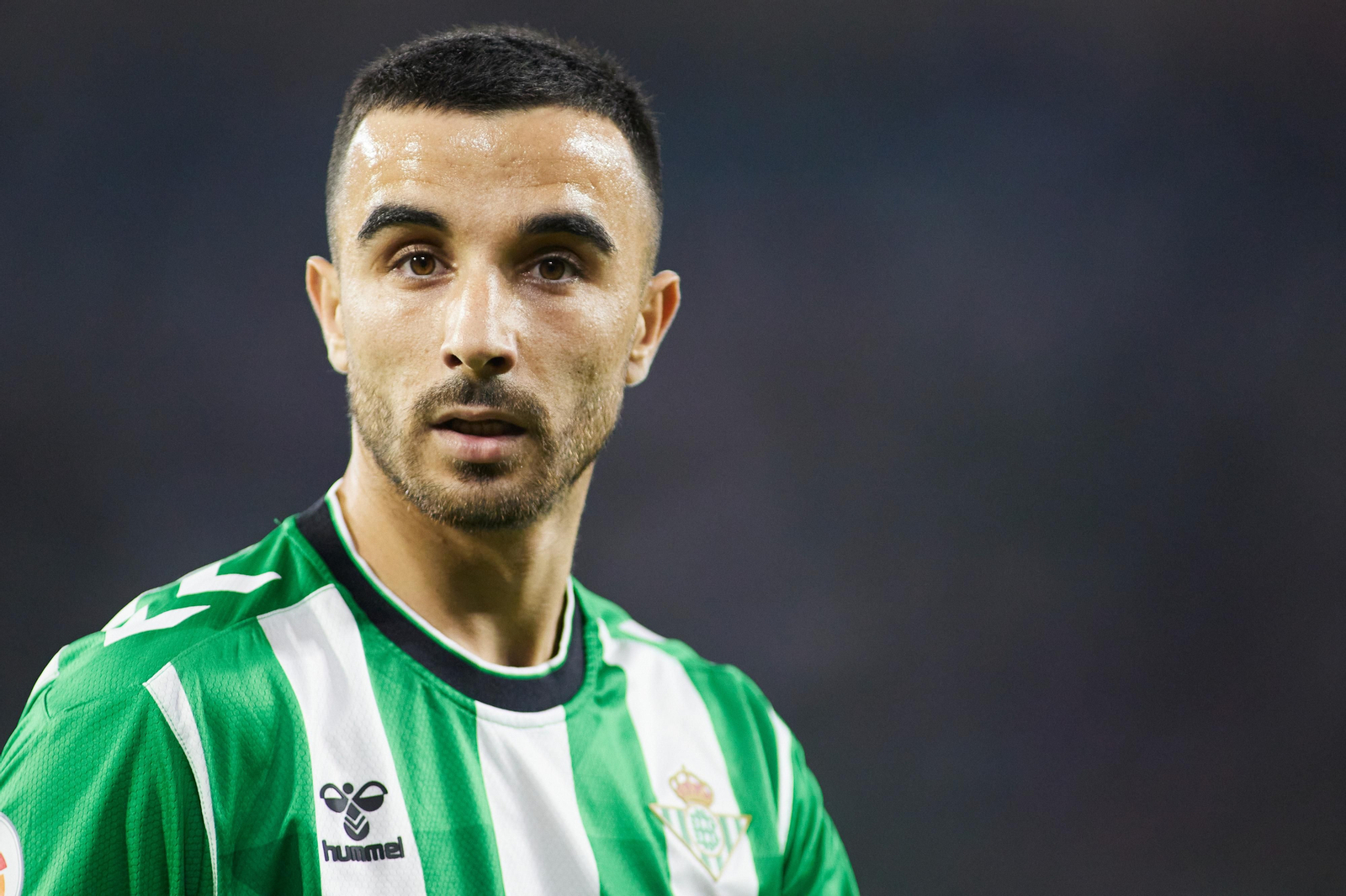Rober González, durante un partido con el Betis