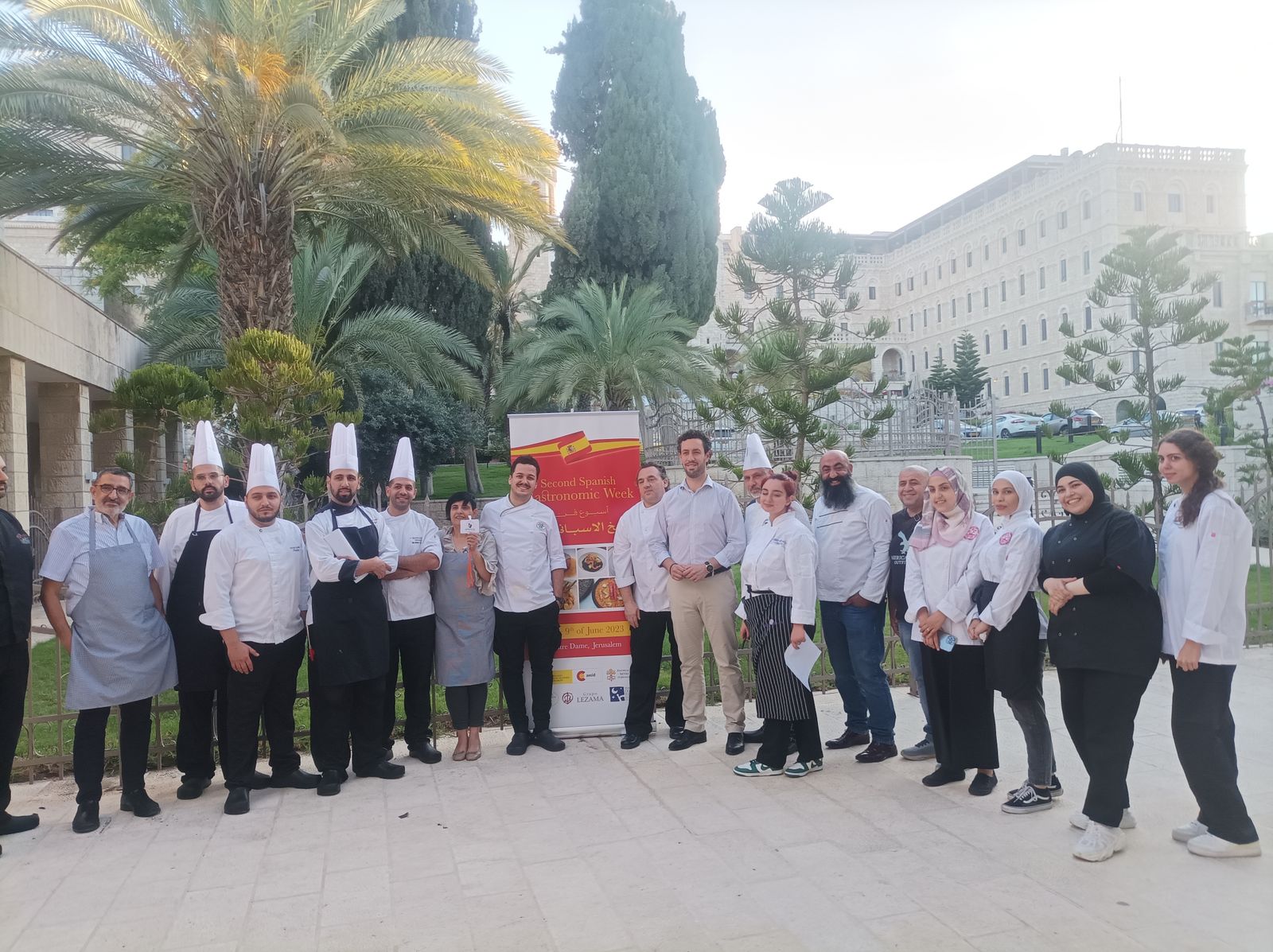 Los representantes de la ESHS en Jerusalén.