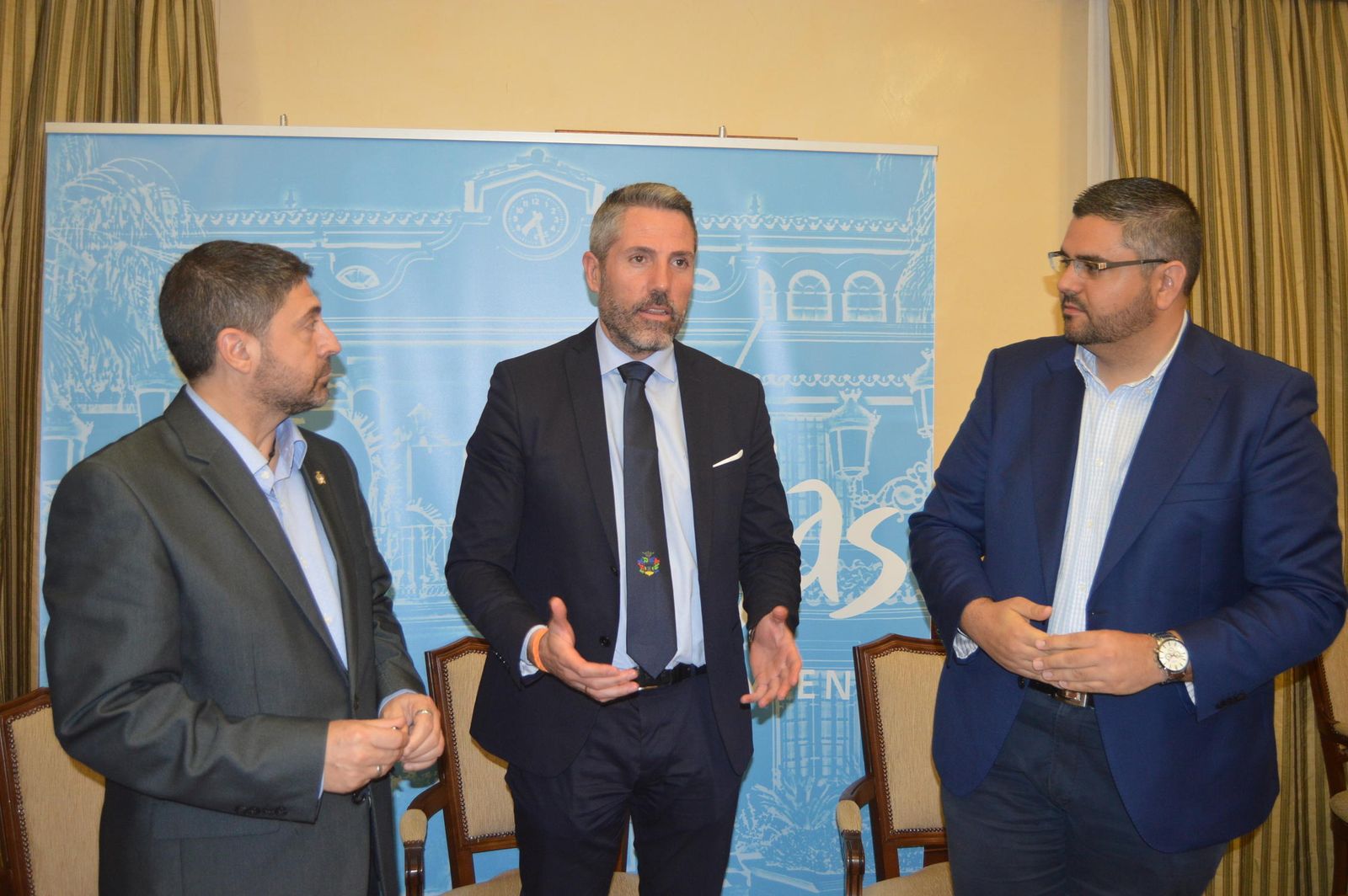 Francisco Martínez (CSSP), Juan Carlos Maldonado (Cs) y José Antonio González (PSOE).