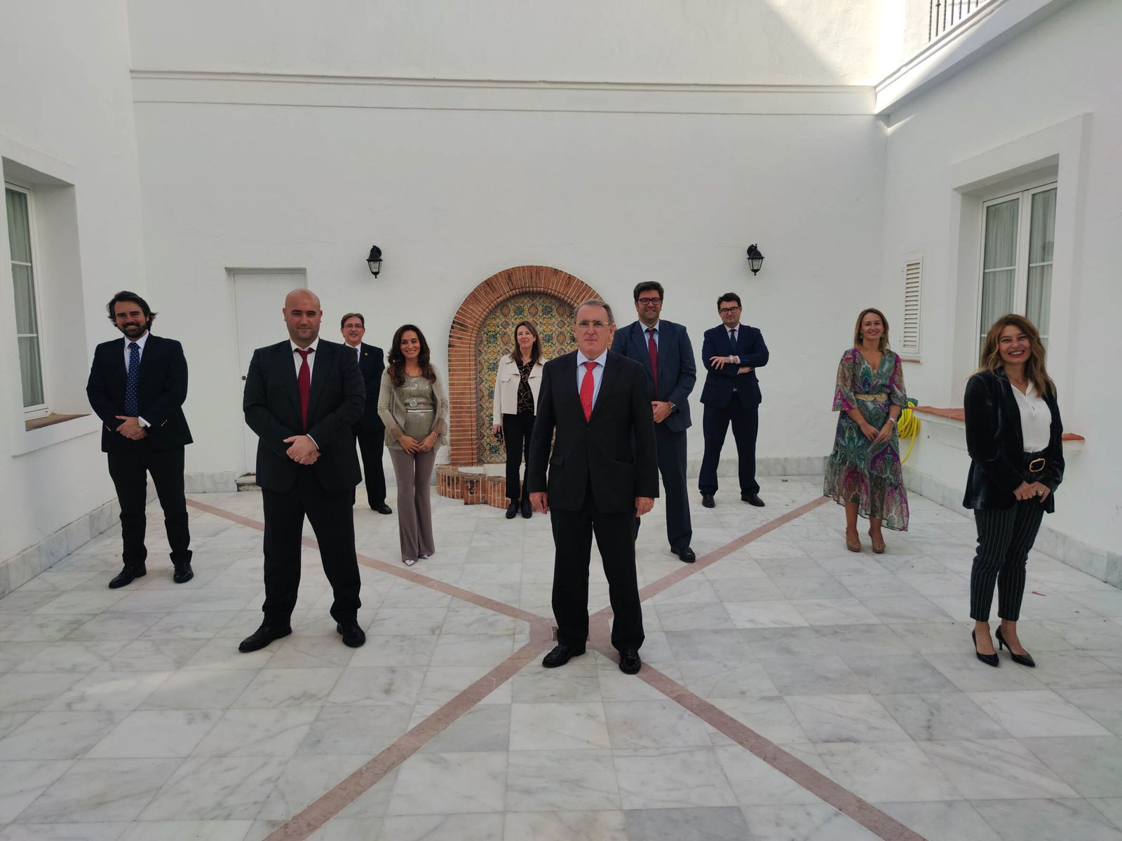 La candidatura de Federico Fernández en pleno, con él en primer término.