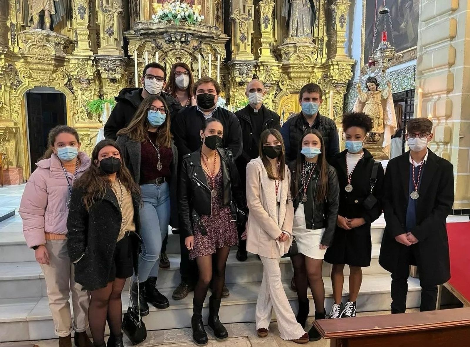 Los jóvenes de El Olivo, en el convento de Las Concepcionistas.