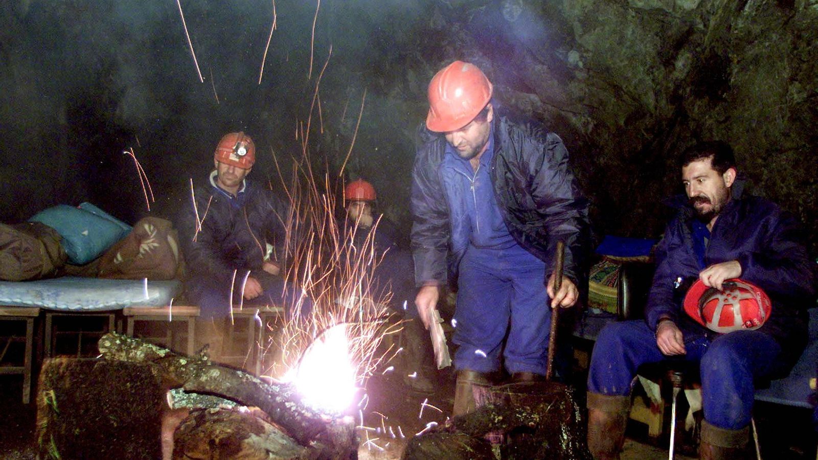Movilizaciones en las minas de Cala en 2004.