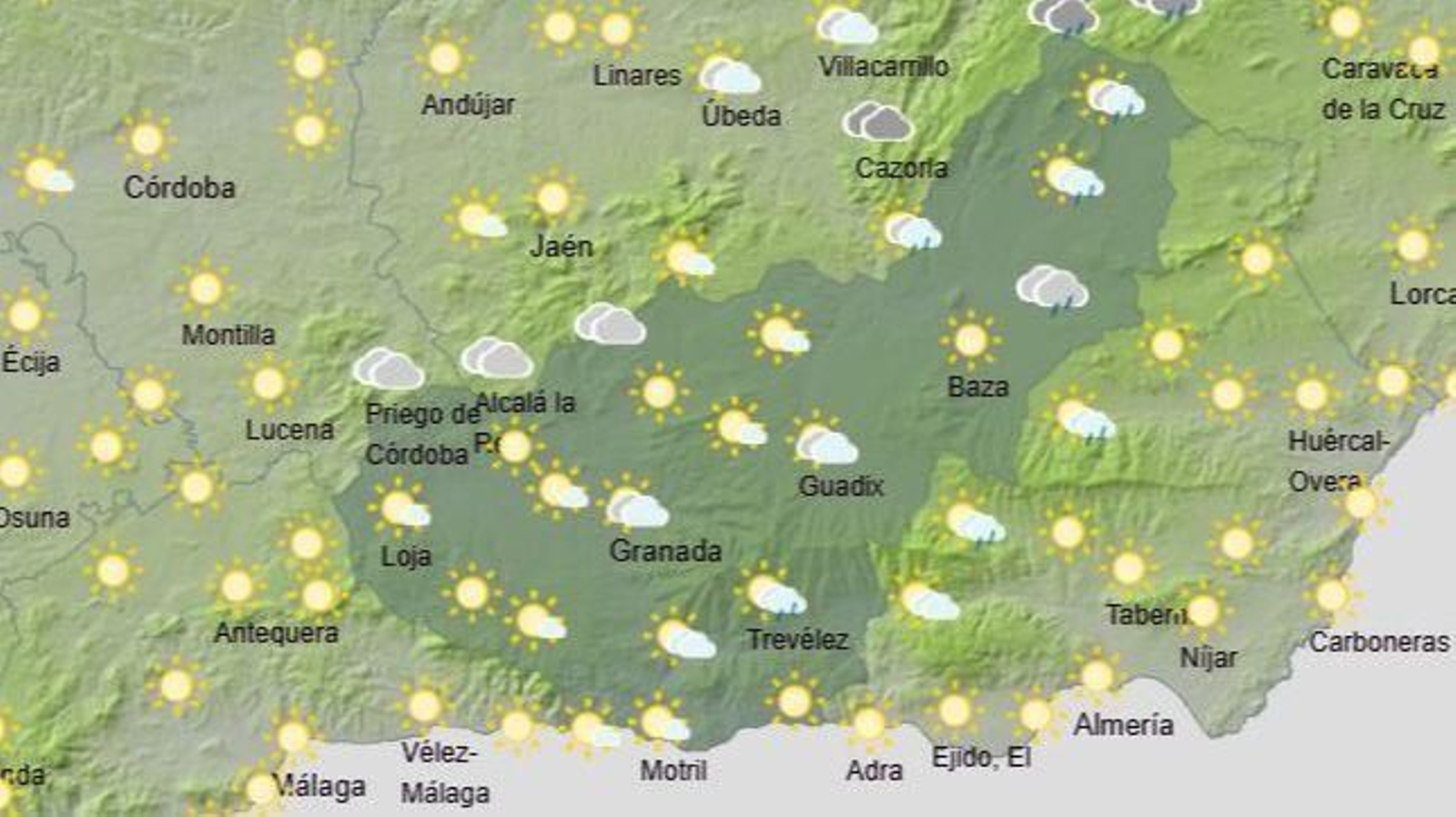 El Tiempo en Granada el 31 de mayo y el 1 de junio de 2025