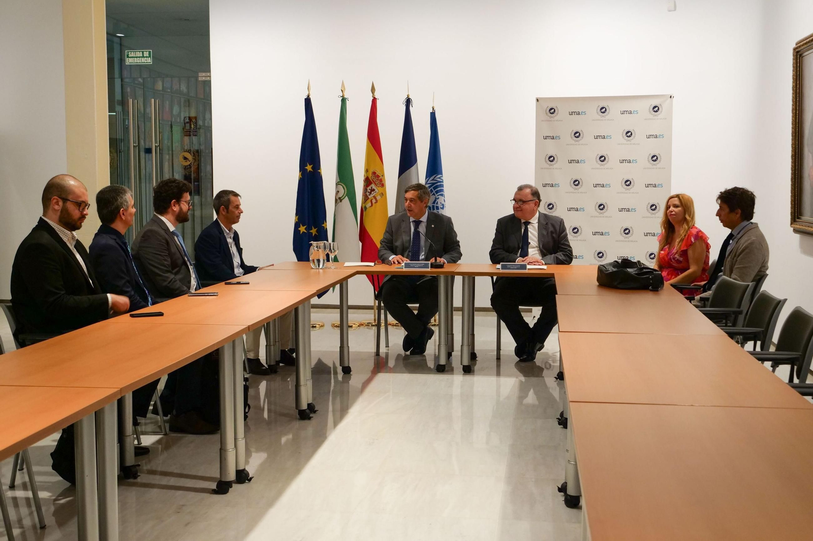 El rector de la Universidad de Málaga (UMA), Teodomiro López y el rector de la Universidad De Ribeirão Preto (Unaerp) de Brasil, Sebastião Sérgio da Silveira. El rector de la Universidad de Málaga (UMA), Teodomiro López y el rector de la Universidad De Ribeirão Preto (Unaerp) de Brasil, Sebastião Sérgio da Silveira.