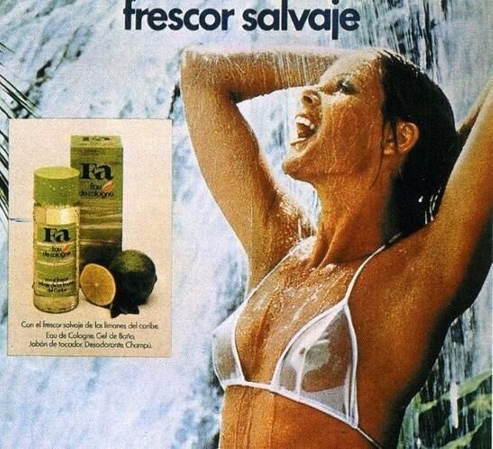 Una de las chicas del frescor salvaje de los limones del Caribe del desodorante Fa