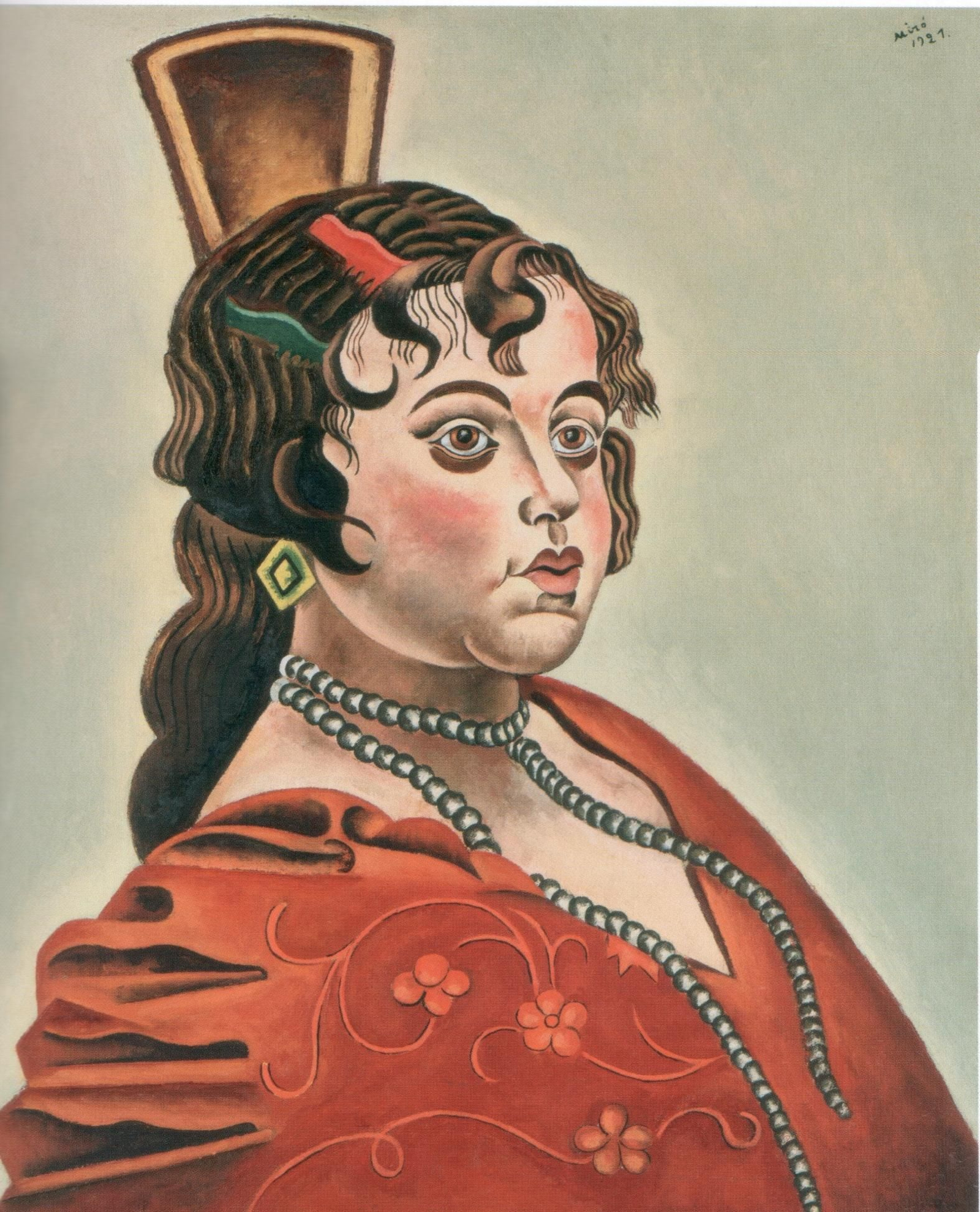 1921, Joan Miro 'Portrait d'une danseuse espagnole'