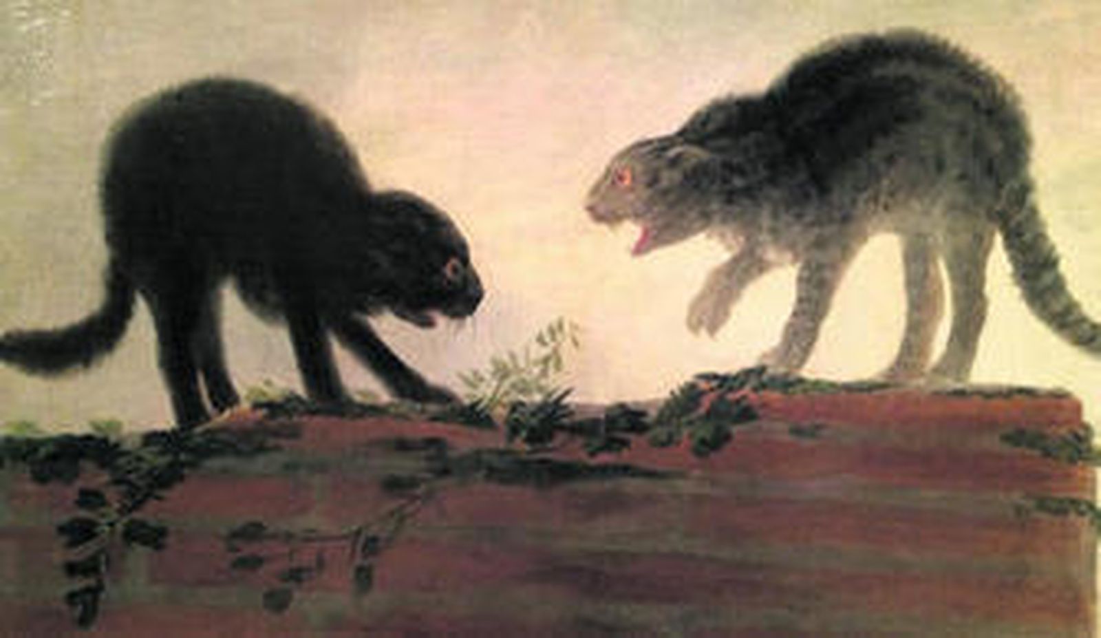 'Riña de gatos' de Goya, óleo sobre lienzo, 1786.