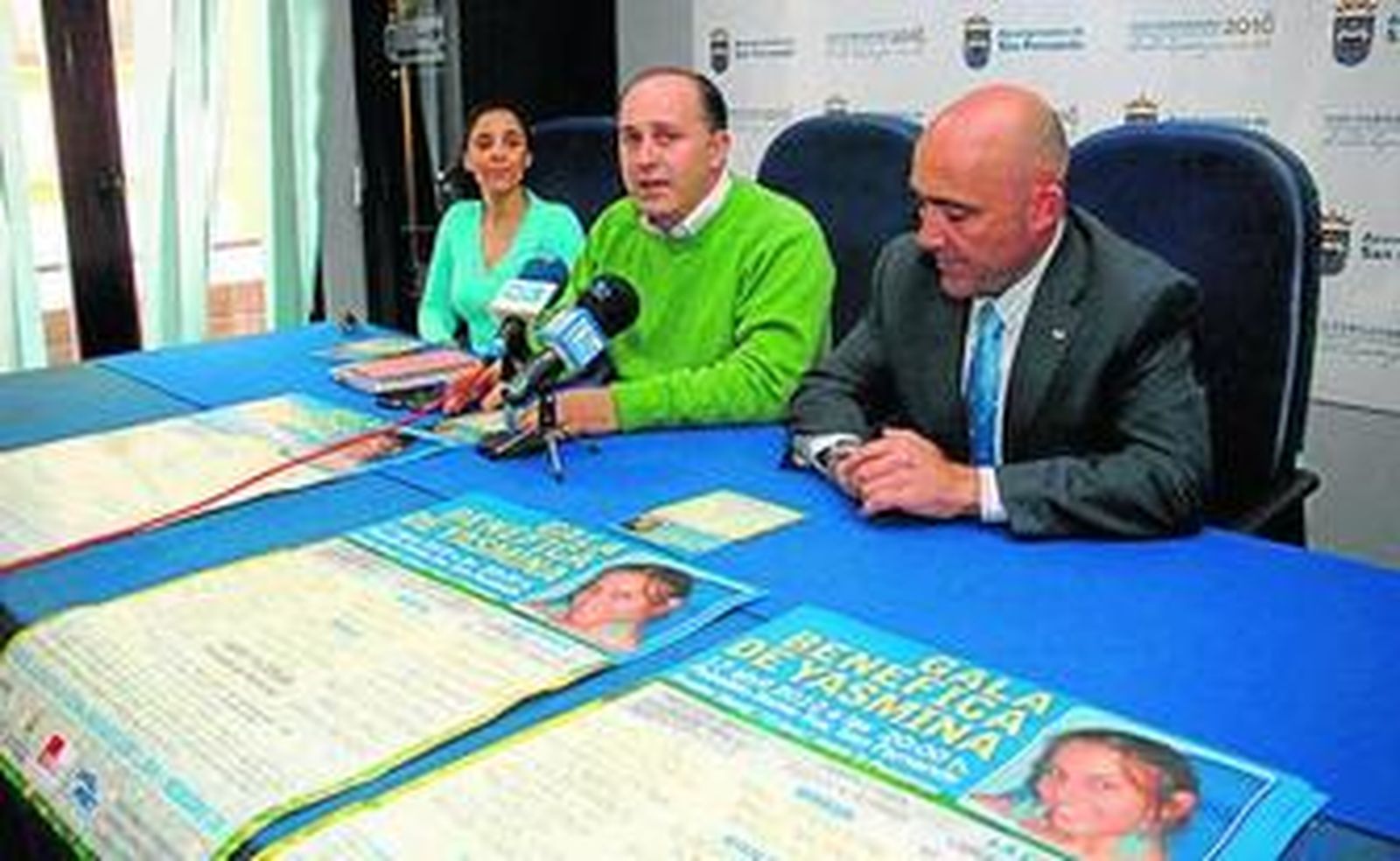 Imagen del día de la presentación del concierto a beneficio de Yasmina.