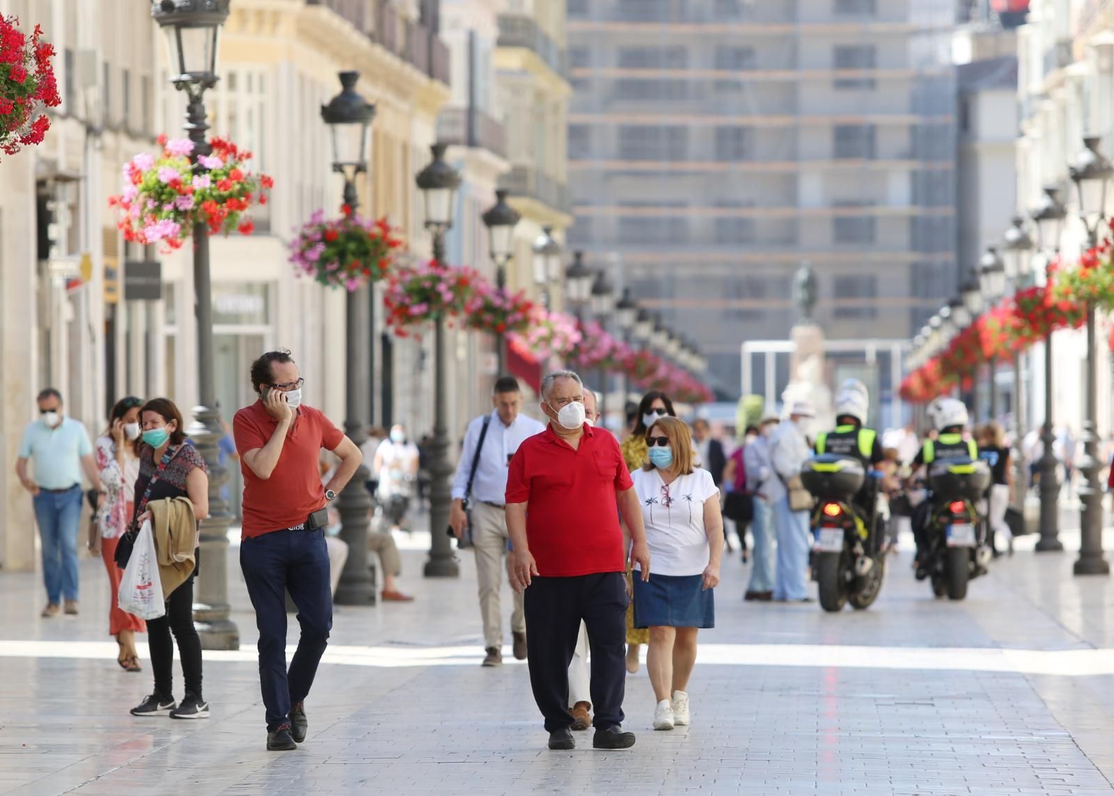 Calle Larios durante el estado de alarma