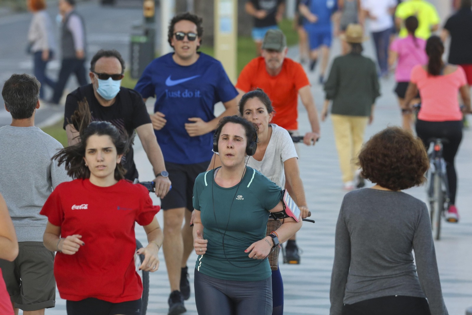 Las fotos de las concentraciones en el paseo marítimo de Málaga