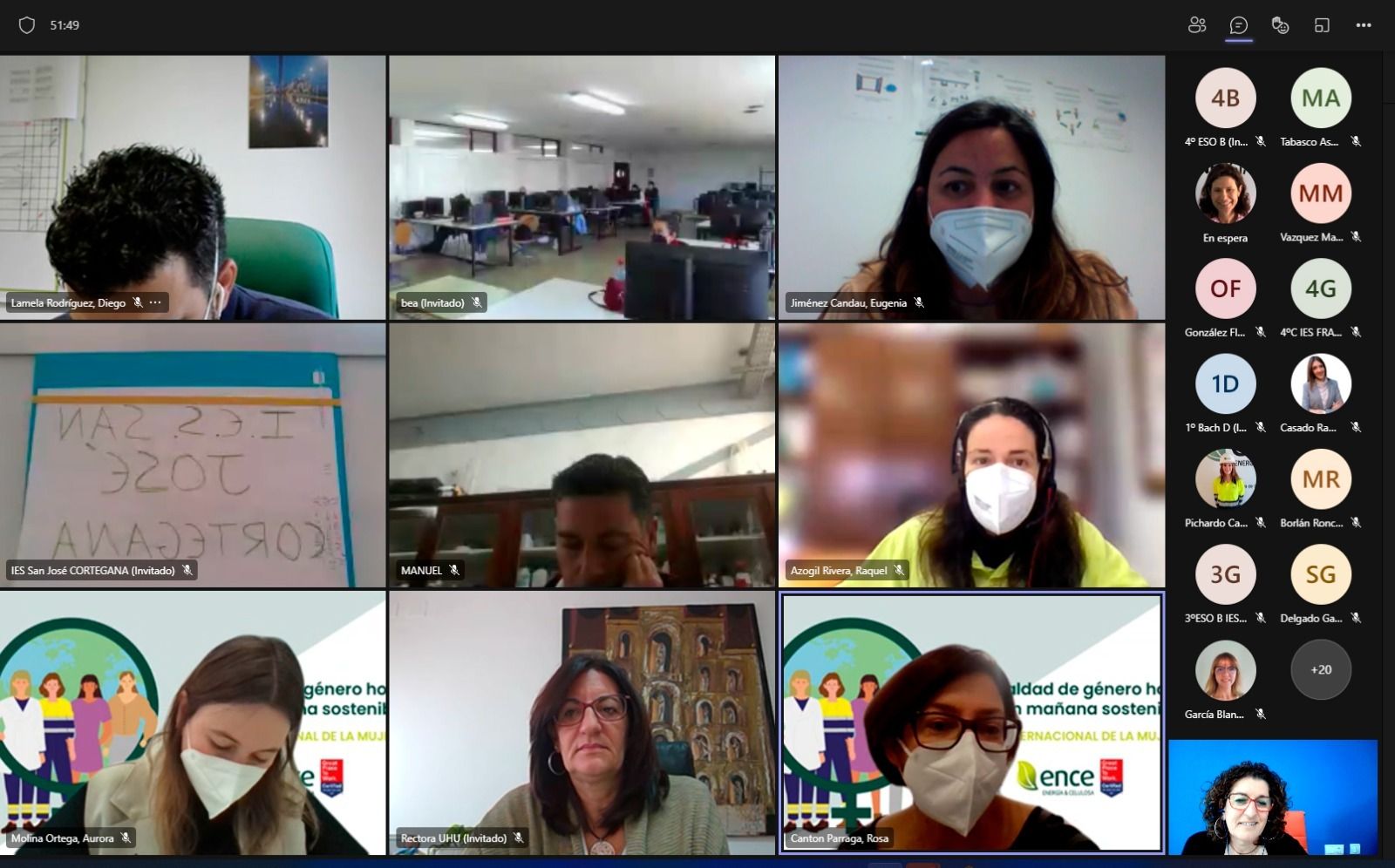 Un momento del encuentro virtual.