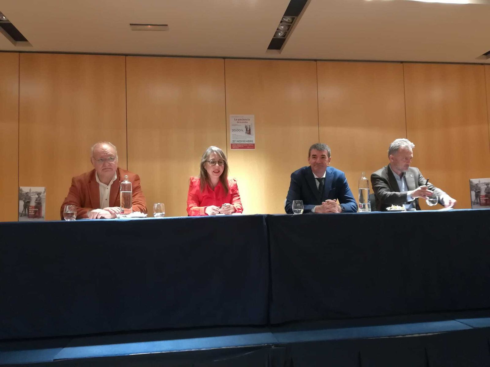 Rodríguez Centeno, segundo por la derecha, acompañado de Antonio Checa, José Fiscal y María del Mar Ramírez